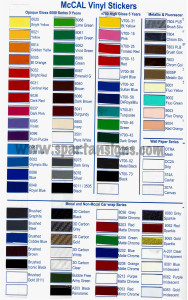 mccal stickers color swatches